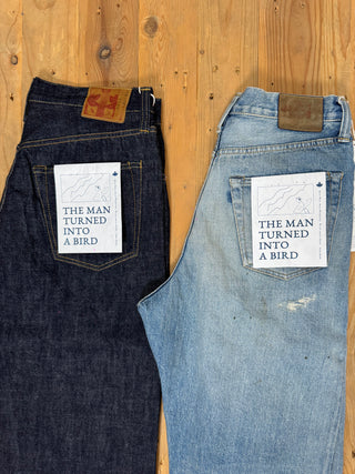 0815 Loose Wide Fit Jeans 6 años 13.5 oz selvedge Omoto Denim