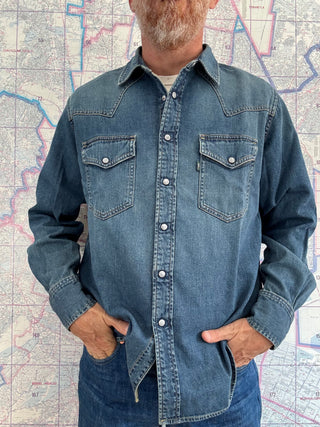 F3506 Denim Western Shirt FOB Factory