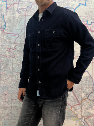 Momotaro Dobby Indigo Shirt MXLS1036