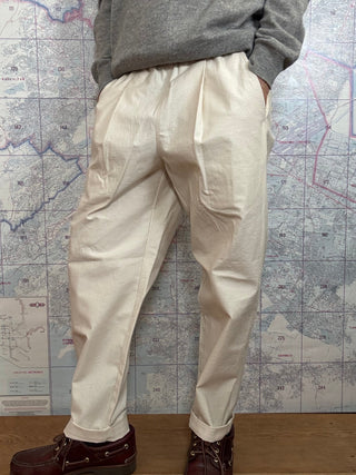 Back Nep Umps Pants Jackman Ecru