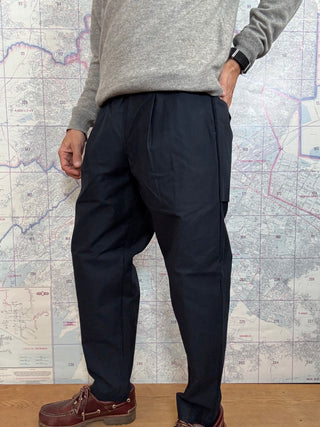 Back Nep Umps Pants Jackman Dark Navy