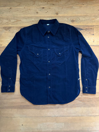 Camisa Western Indigo Corduroy Pure Blue Japan