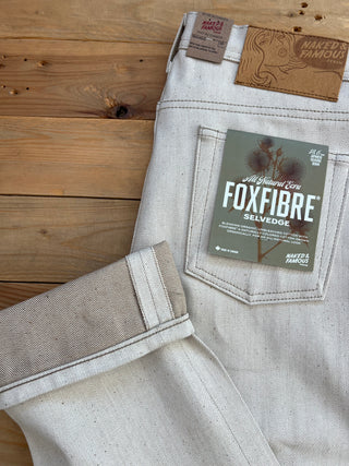 Selvedge Foxfibre Ecru/Brown Naked and Famous Weird Guy