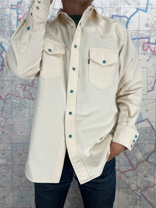 F3512 Camisa Western Ecru FOB Factory