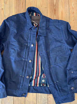 RJ-1 Riders Jacked Waxed Canvas Navy Freenote Cloth