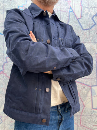 RJ-1 Riders Jacked Waxed Canvas Navy Freenote Cloth