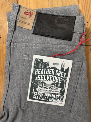 Weird Guy Heather Gray 13.5 oz Naked and Famous Denim