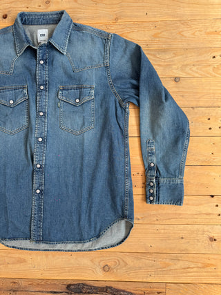 F3506 Denim Western Shirt FOB Factory