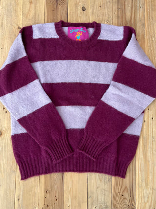 Shaggy Bear Chunky Stripes Tropical Woman