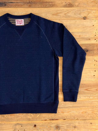 Sudadera Fleeced Natural Real Indigo Wonderlooper