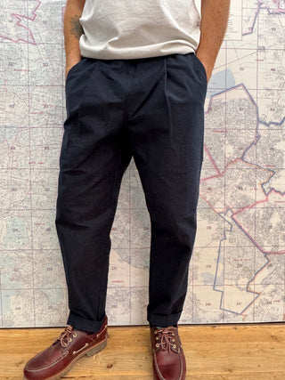Back Nep Ump Pants Jackman Navy