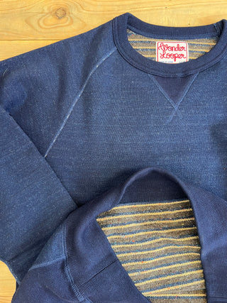 Sudadera Fleeced Natural Real Indigo Wonderlooper