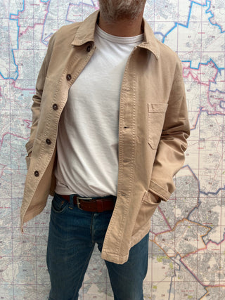 Vetra French Chore Jacket Chalk Chamarra Twill