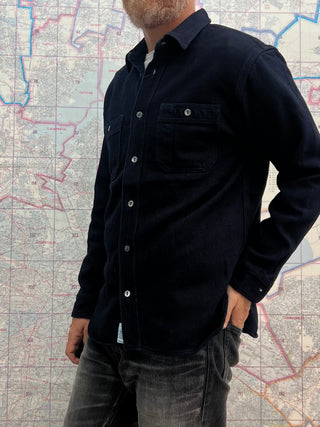 Momotaro Dobby Indigo Shirt MXLS1036