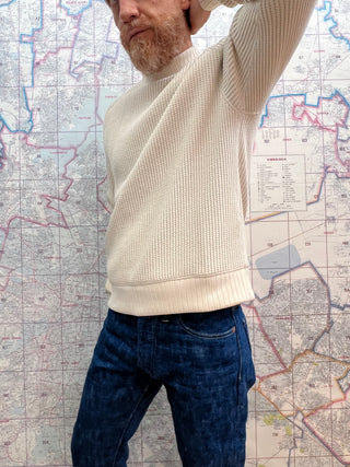 Waffle Ivory Jackman Suéter