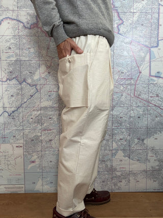 Back Nep Umps Pants Jackman Ecru