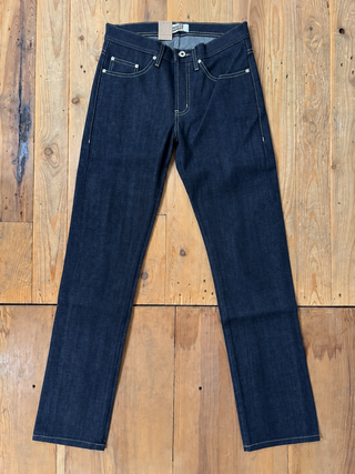 Foxfibre Green Weft Weird Guy jeans Naked and Famous Denim