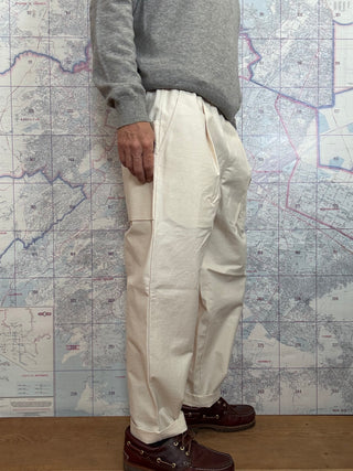 Back Nep Umps Pants Jackman Ecru