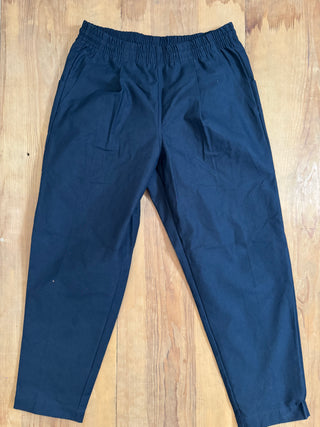 Back Nep Umps Pants Jackman Dark Navy