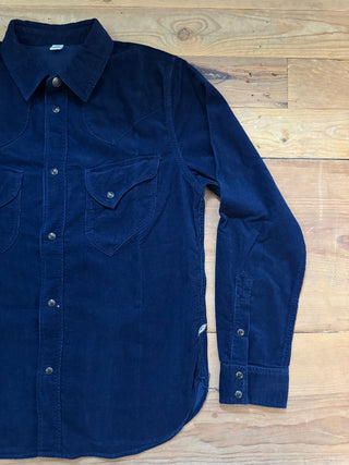 Camisa Western Indigo Corduroy Pure Blue Japan