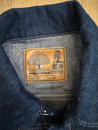 S101AX-Sakura 18 oz Samurai Jeans Chamarra