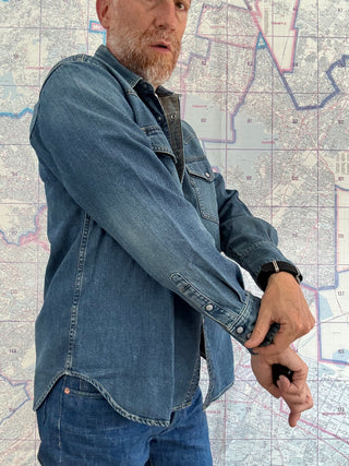 F3506 Denim Western Shirt FOB Factory