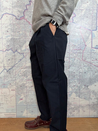 Back Nep Umps Pants Jackman Dark Navy