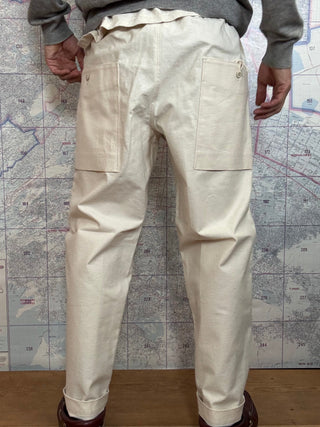 Back Nep Umps Pants Jackman Ecru