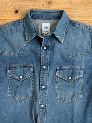F3506 Denim Western Shirt FOB Factory
