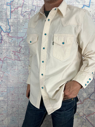 F3512 Camisa Western Ecru FOB Factory