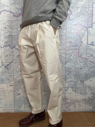 Back Nep Umps Pants Jackman Ecru