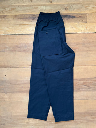 Back Nep Umps Pants Jackman Dark Navy