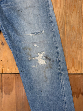 0815 Loose Wide Fit Jeans 6 años 13.5 oz selvedge Omoto Denim