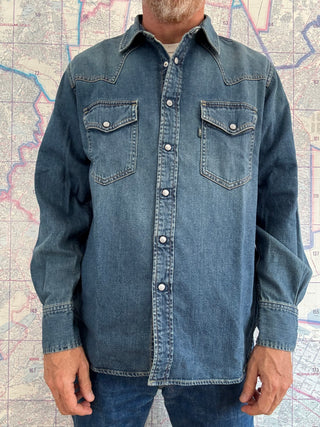 F3506 Denim Western Shirt FOB Factory
