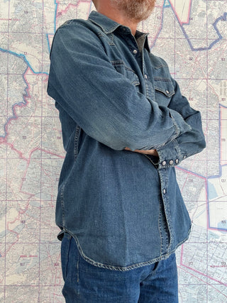 F3506 Denim Western Shirt FOB Factory