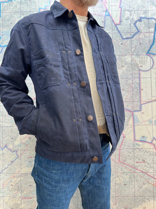 RJ-1 Riders Jacked Waxed Canvas Navy Freenote Cloth