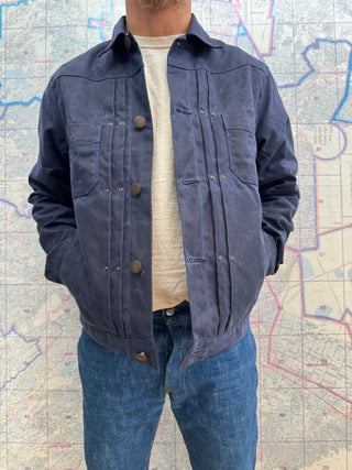 RJ-1 Riders Jacked Waxed Canvas Navy Freenote Cloth