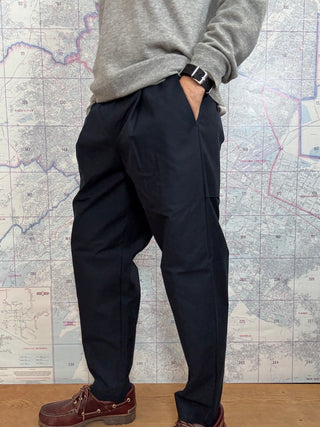 Back Nep Umps Pants Jackman Dark Navy