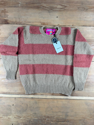 Shaggy Bear Chunky Stripes Absolute Sky Woman