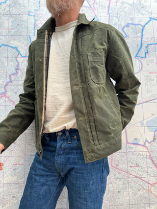 RJ-1 Riders Jackets Waxed Canvas Olive Freenote Cloth