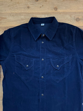 Camisa Western Indigo Corduroy Pure Blue Japan