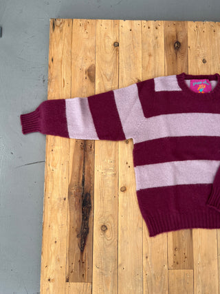 Shaggy Bear Chunky Stripes Tropical Woman