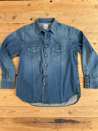 F3506 Denim Western Shirt FOB Factory