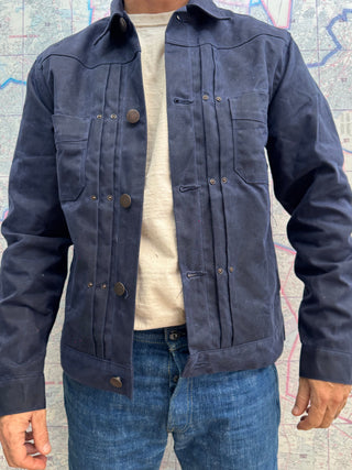 RJ-1 Riders Jacked Waxed Canvas Navy Freenote Cloth