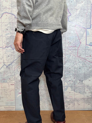 Back Nep Umps Pants Jackman Dark Navy
