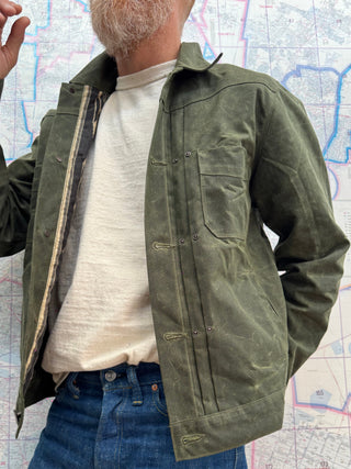 RJ-1 Riders Jackets Waxed Canvas Olive Freenote Cloth