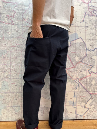 Back Nep Ump Pants Jackman Navy