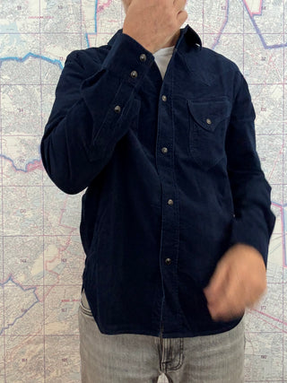 Camisa Western Indigo Corduroy Pure Blue Japan