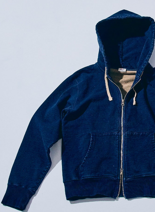 SIS25-102 14.5 oz Indigo x Kakishibu Hoodie