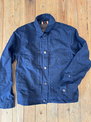 RJ-1 Riders Jacked Waxed Canvas Navy Freenote Cloth